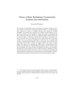 Chance of Rain: Rethinking Circumstantial Evidence Jury Instructions