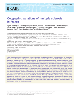 Geographic variations of multiple sclerosis in France