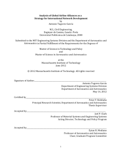 Analysis of Global Airline Alliances as a Strategy for