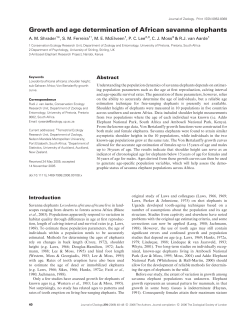 Growth and age determination of African savanna elephants
