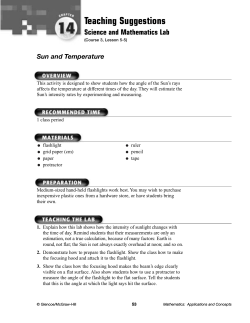 Lesson 5-5 &mdash; Sun and Temperature