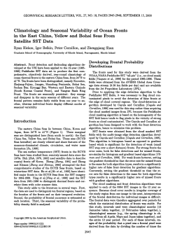 Climatology and seasonal variability of ocean fronts in the East