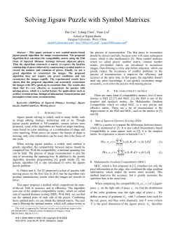 Solving Jigsaw Puzzle with Symbol Matrixes