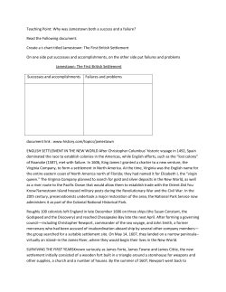 Teaching Point: Why was Jamestown both a success and a failure