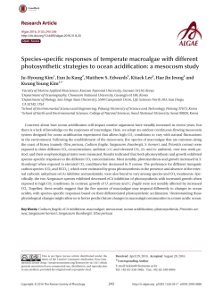 Species-specific responses of temperate macroalgae with different
