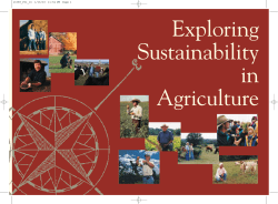 Sustainability in Agriculture