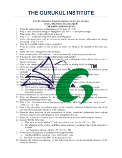 D and F Block Elements 7