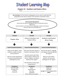 Southern and Eastern Africa Today LESSON ESSENTIAL