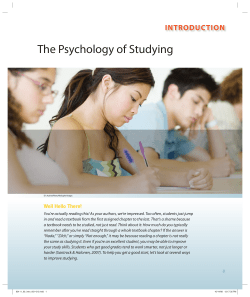 The Psychology of Studying