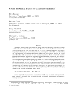Cross Sectional Facts for Macroeconomists