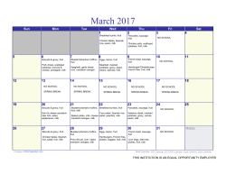 March - Fort Supply Public Schools