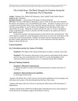 The Untold Story: The Black Struggle for Freedom during