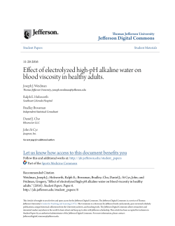 Effect of electrolyzed high-pH alkaline water on blood viscosity in