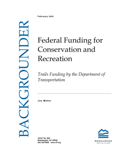 Federal Funding for Conservation and Recreation: Trails Funding by