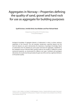 Aggregates in Norway&mdash;Properties defining the quality of sand