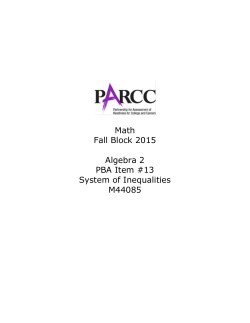 PBA - Sample Student Responses - Item 13