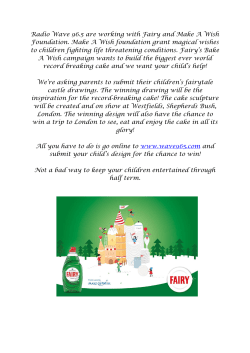 Radio Wave 96.5 are working with Fairy and Make A Wish