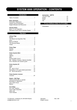 system 6000 operation - Advanced Audio Rentals