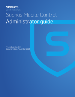 Sophos Mobile Control Administrator guide