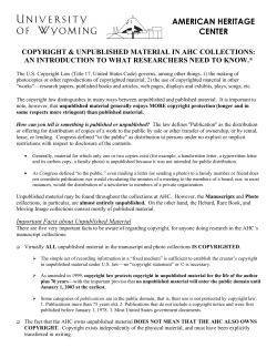 The nature of historical archival collections means that copyright or