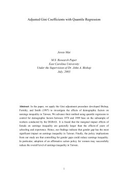 Adjusted Gini Coefficients with Quantile Regression
