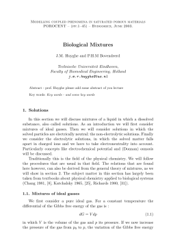 Biological Mixtures - Materials Technology