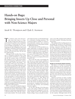 Hands-on Bugs: Bringing Insects Up Close and Personal with Non