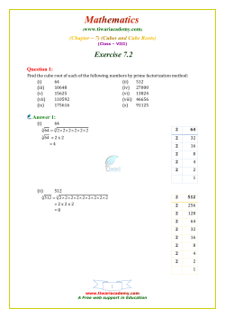 Cubes and Cube roots
