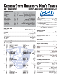 Quick Facts 2014.indd - Georgia State Athletics