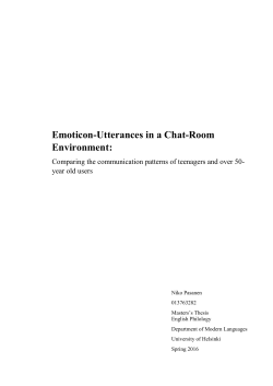 Emoticon-Utterances in a Chat-Room Environment