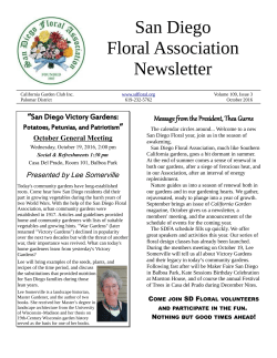 San Diego Floral Association Newsletter