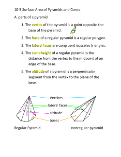 Lateral and Surface Area of a Regular Pyramid