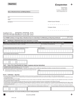Certificate of foreign status of beneficial owner