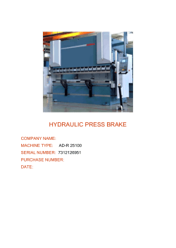 hydraulic press brake - Mohawk Machinery Inc