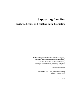 Supporting Families - The University of Sydney