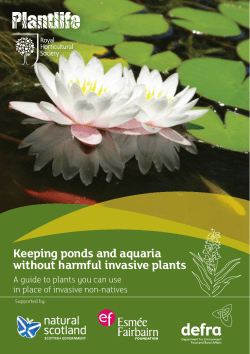 Keeping ponds and aquaria without harmful invasive plants
