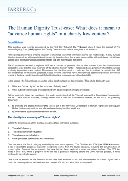 The Human Dignity Trust case: What does it mean to "advance