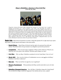 Shays`s Rebellion: America`s First Civil War