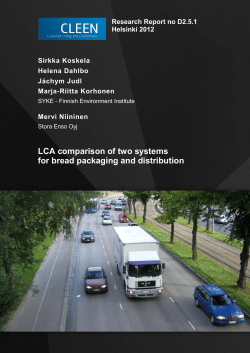 LCA comparison of two systems for bread packaging and distribution