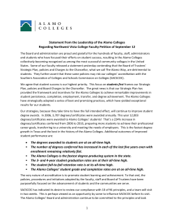 Alamo Colleges administration response to no