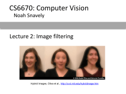 CS6670: Computer Vision - Cornell Computer Science