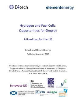 Hydrogen and Fuel Cells: Opportunities for Growth