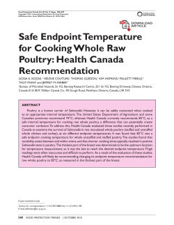 Safe endpoint Temperature for Cooking Whole Raw Poultry: Health