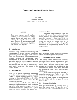 Converting Prose into Rhyming Poetry