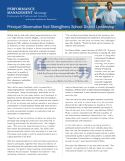 Principal Observation Tool Strengthens School District Leadership