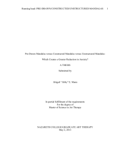 Pre-Drawn Mandalas versus Constructed Mandalas versus