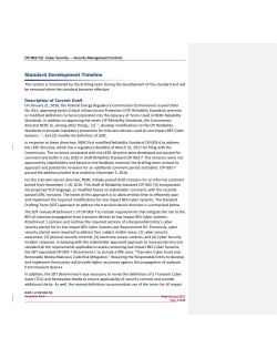 Standard Development Timeline