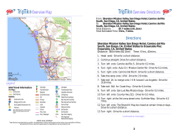 TripTik® Overview Map TripTik® Overview Directions - CVMA 33-1