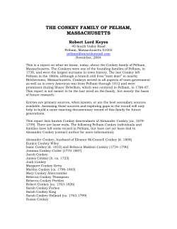 the conkey family of pelham, massachusetts
