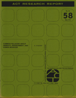 Common Fallacies about Heredity, Environment, and Human